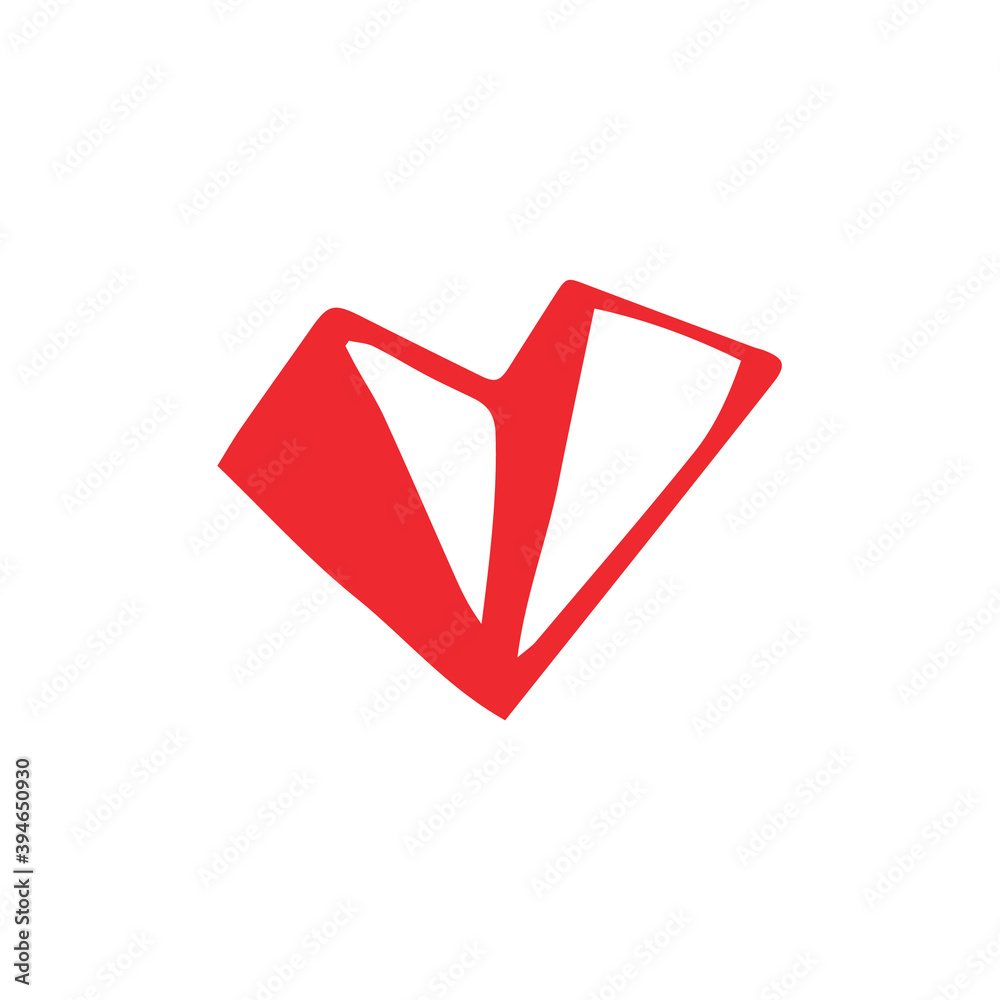 Doodle heart for Valentine Day. Hand drawn style Doodle heart for Valentine Day. Hand drawn style
