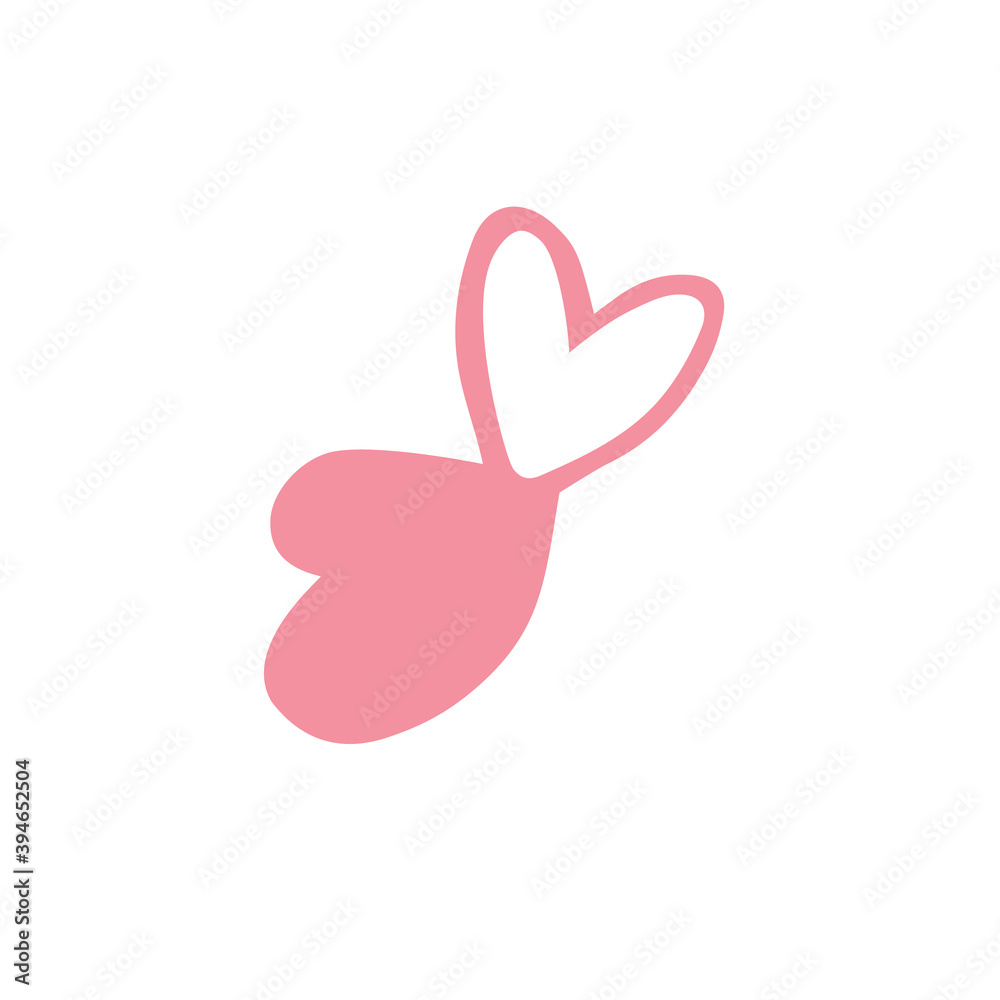 Doodle heart for Valentine's Day. Hand drawn style Doodle heart for Valentine's Day. Hand drawn style