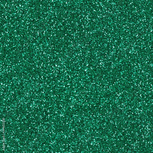 Bright, contrast green glitter, sparkle confetti texture. Christmas abstract background, seamless pattern.
