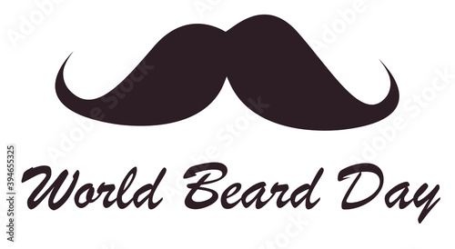 World Beard Day. Types of Beard on the Day of the Beard. Mustache Day. Flat Vector Illustration