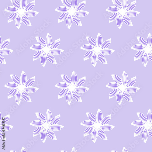 Floral seamless vector natural pattern. Geometric linear elements. © Светлана Плясова