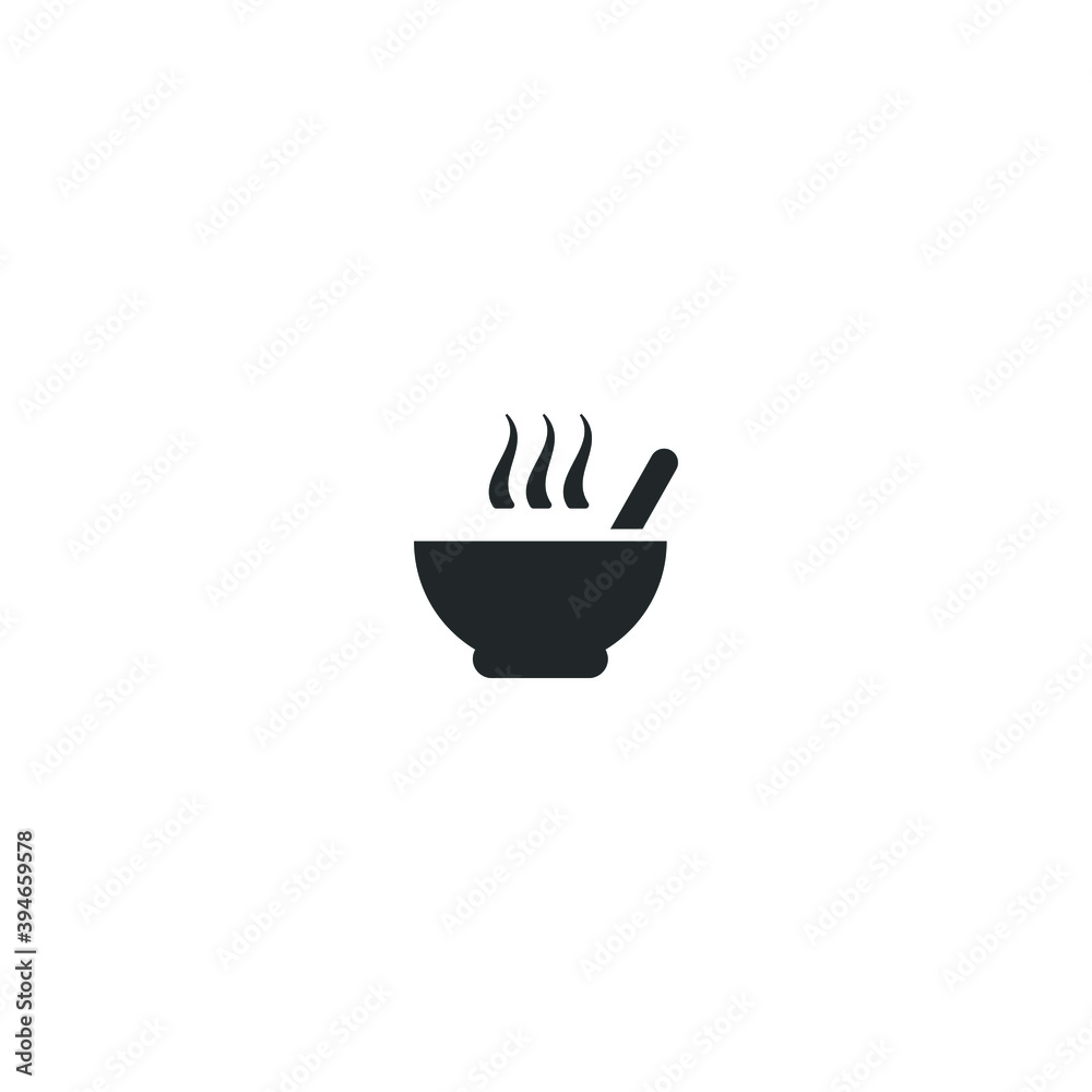 Hot soup, food, dish vector icon Hot soup, food, dish vector icon