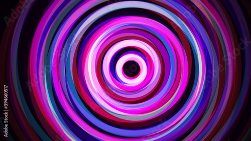 Abstract background concept with vibrant light intersecting pink blue circle lines