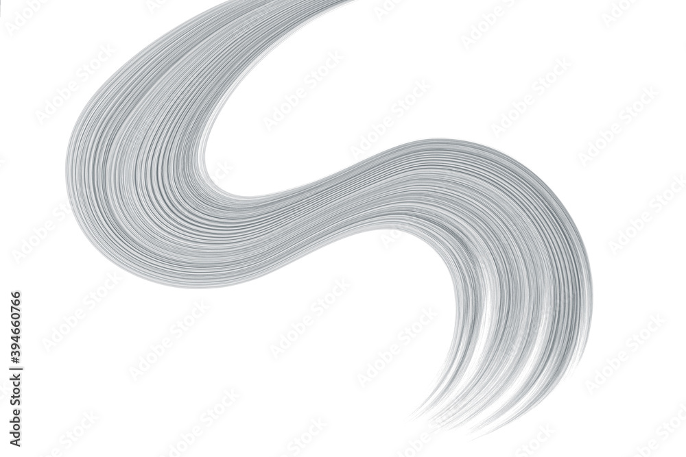 Gray hair on white background, isolated Gray hair on white background, isolated