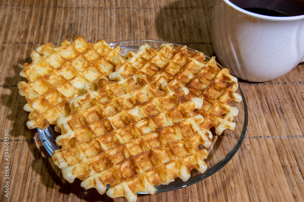 Soft Paris waffles on a plate