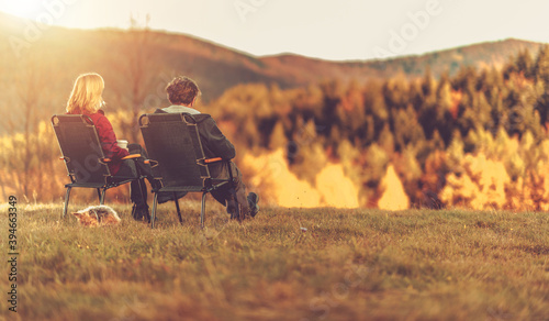 Couple Enjoying Outdoor Autumn Scenery © Tomasz Zajda