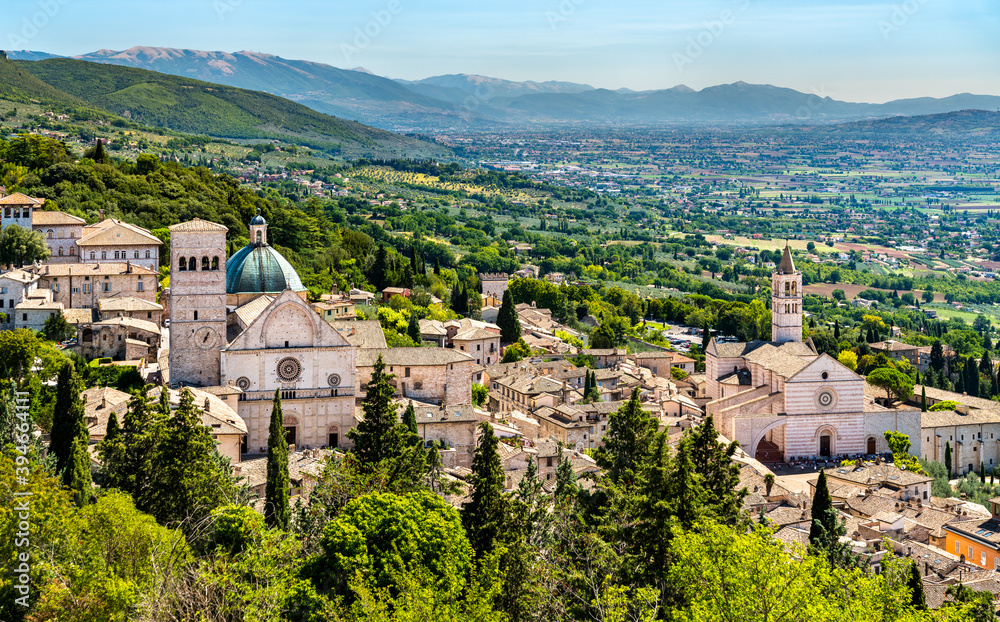 Cityscape of Assisi. UNESCO world heritage in Italy