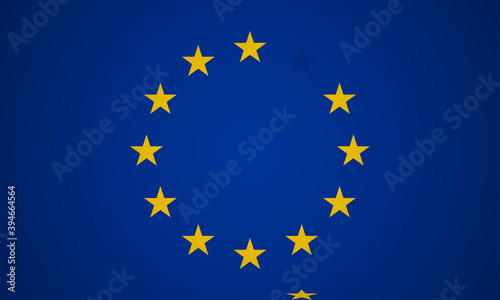 Brexit. The flag of the European Union without a single star. EU flag without UK. The United Kingdom of Great Britain and Northern Ireland country withdrew from Europe. Recent events in the world