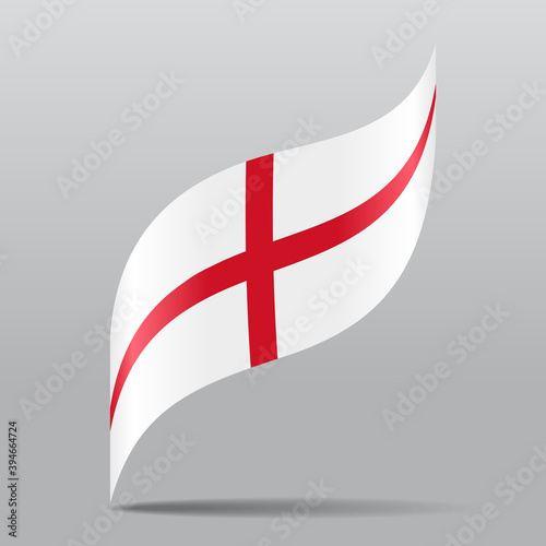 English flag wavy abstract background. Vector illustration.