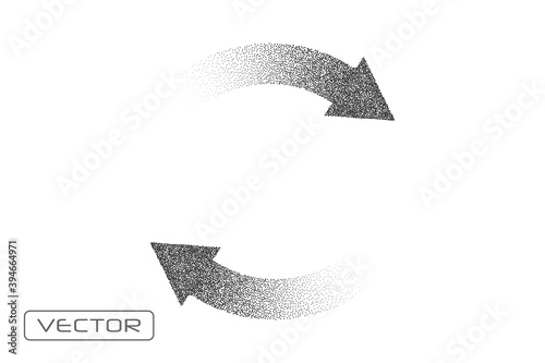 Arrows noise rotation. Loader. Vector illustration on a white background.