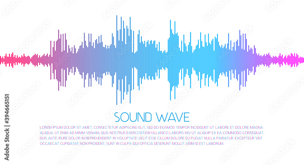 Music sound wave spectrum. Vector illustration Music sound wave spectrum. Vector illustration