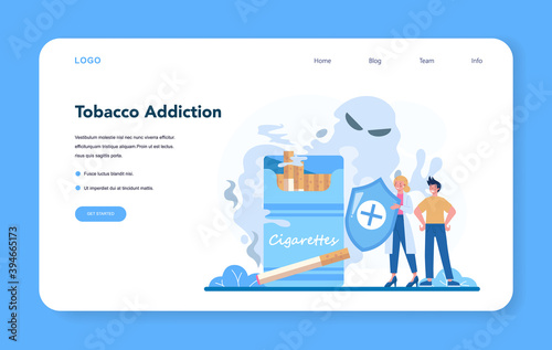 Narcologist web banner or landing page. Professional medical