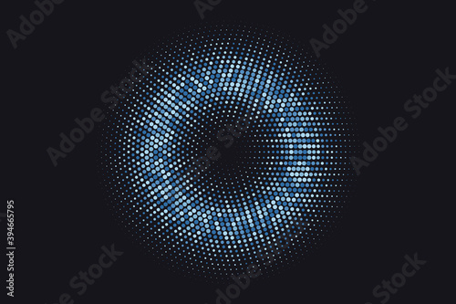 Dots, circle. halftone. Vector design element, template.