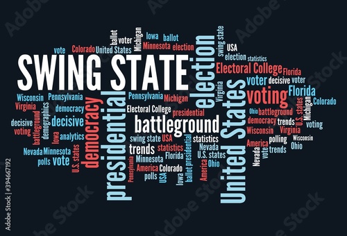 Presidential election swing state concept photo