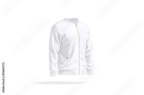 Fotografija Blank white bomber jacket mockup, side view