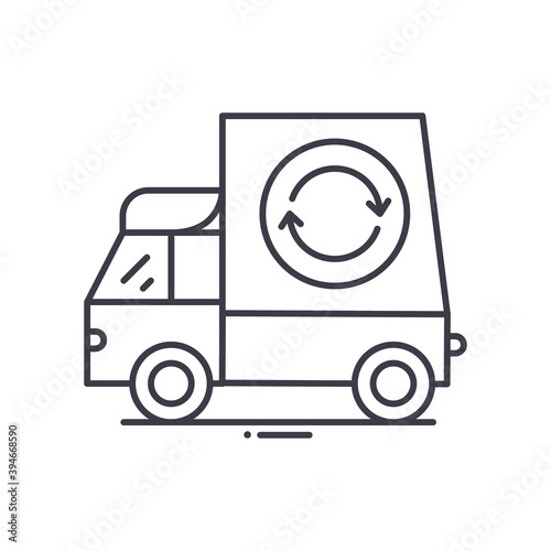 Express shipping icon, linear isolated illustration, thin line vector, web design sign, outline concept symbol with editable stroke on white background.