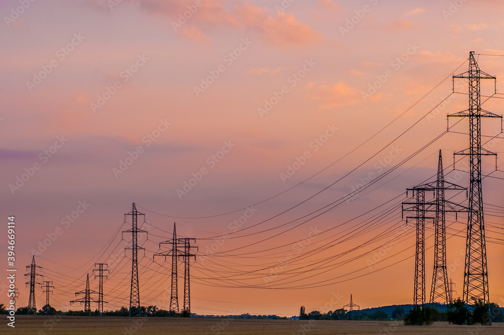 High voltage pylons
