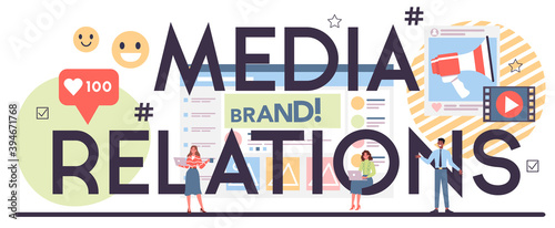Media relations concept. Press, tv and radio promotion.