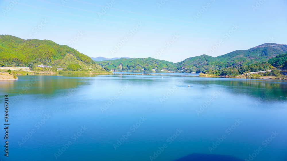 佐賀県の嘉瀬川ダムの風景