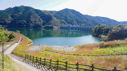 Fototapeta Naklejka Na Ścianę i Meble -  佐賀県の嘉瀬川ダムの風景