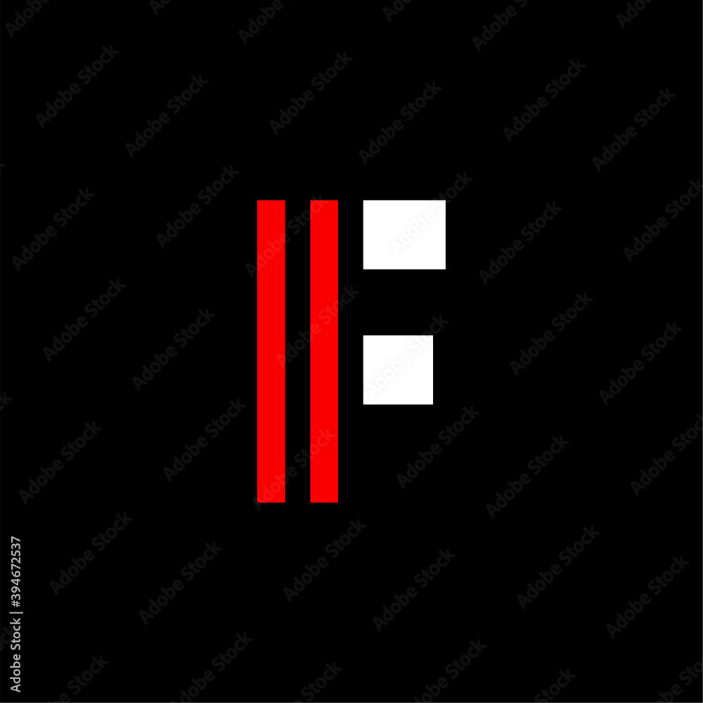 Red Lines Geometric Vector Logo Letter F Red Lines Geometric Vector Logo Letter F