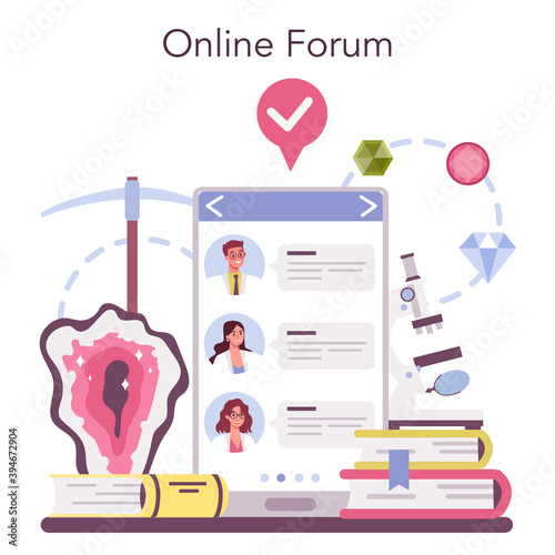 Mineralogist online service or platform. Professional scientist