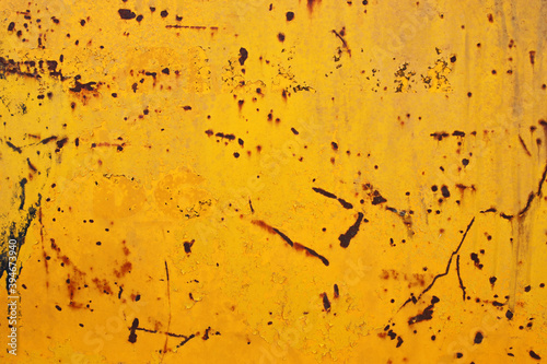 image of rustic yellow metal background