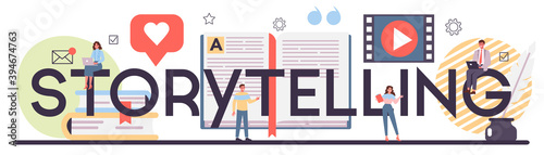 Storytelling typographic header. Professional speechwriter or journalist.