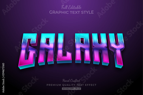 Galaxy Futuristic Gradient Editable Text Effect Font Style
