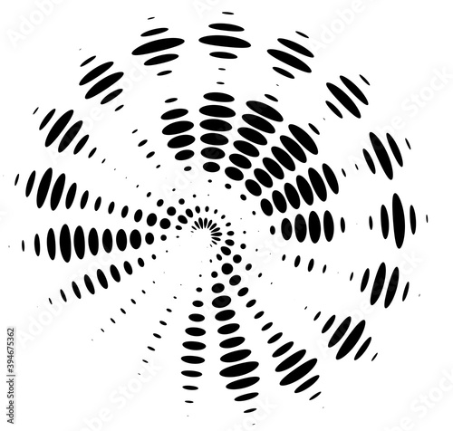 Fototapeta Naklejka Na Ścianę i Meble -  Design elements symbol Editable color halftone frame dot circle pattern swirl on white background