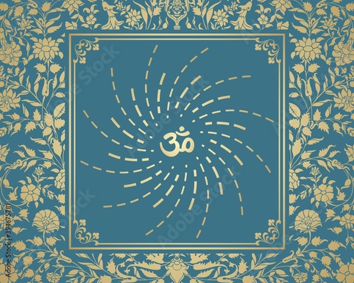 aum syllable , paisley design ,Hinduism , India	