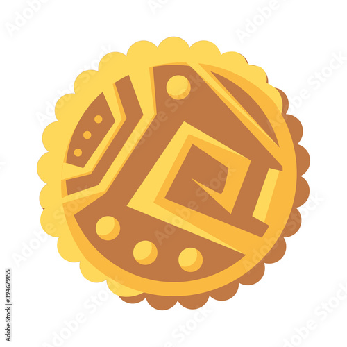 aztec icon treasure ancient golden coin