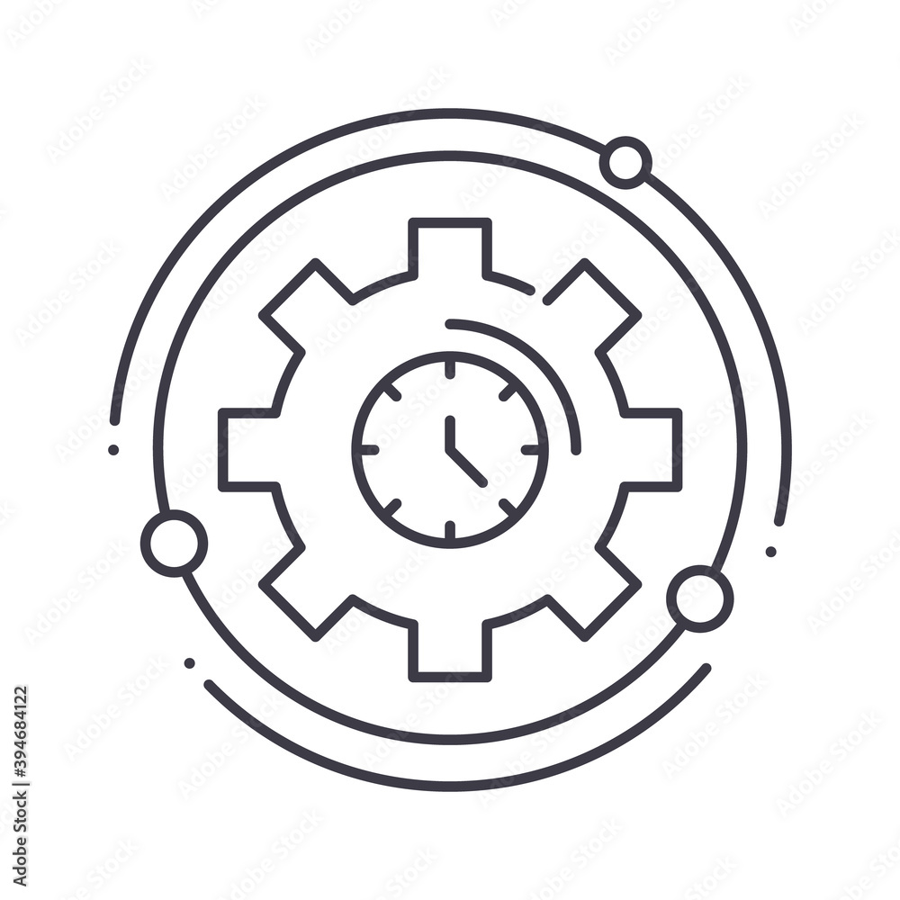 Efficiency and effectiveness icon, linear isolated illustration, thin line vector, web design sign, outline concept symbol with editable stroke on white background. Efficiency and effectiveness icon, linear isolated illustration, thin line vector, web design sign, outline concept symbol with editable stroke on white background.