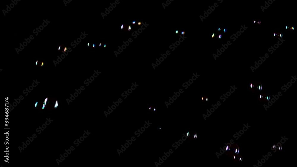 Soap bubbles in slow motion. Abstract motion background