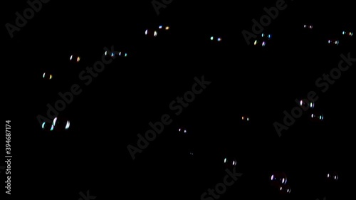 Soap bubbles in slow motion. Abstract motion background