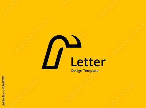 Letter R logo icon design template elements