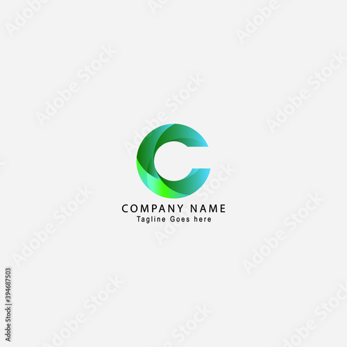 C unique letter logo. creative logo. vector logo