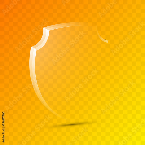 Protected guard shield concept. Safety badge color icon. Privacy colorful banner. Security bright label. Defense tag. Presentation shining sticker shape. Defense safeguard sign illustration