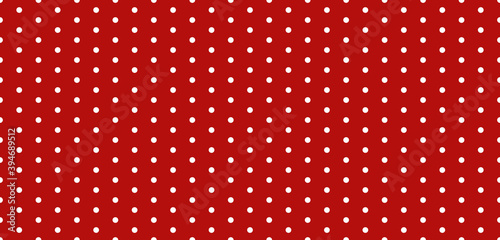Vintage polka dots white and red pattern, colorful background - vector abstract background