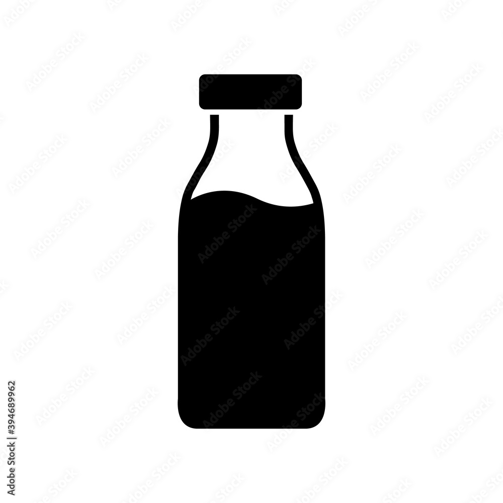 Milk icon, logo isolated on white background Milk icon, logo isolated on white background