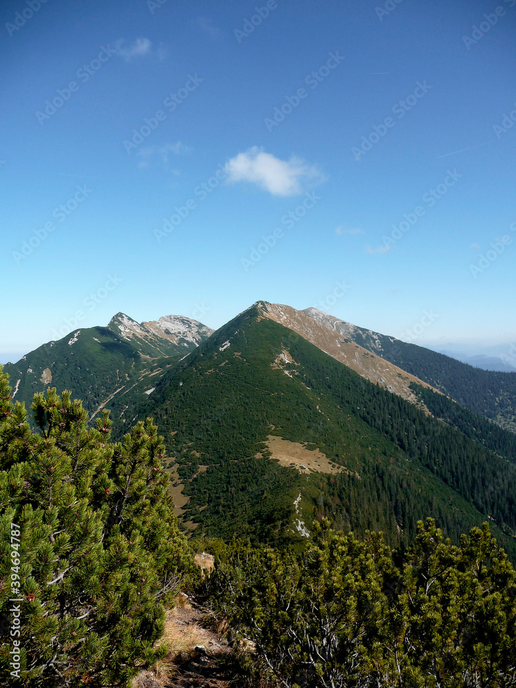 Mountain view Estergebirge mountains, Bavaria, Germany