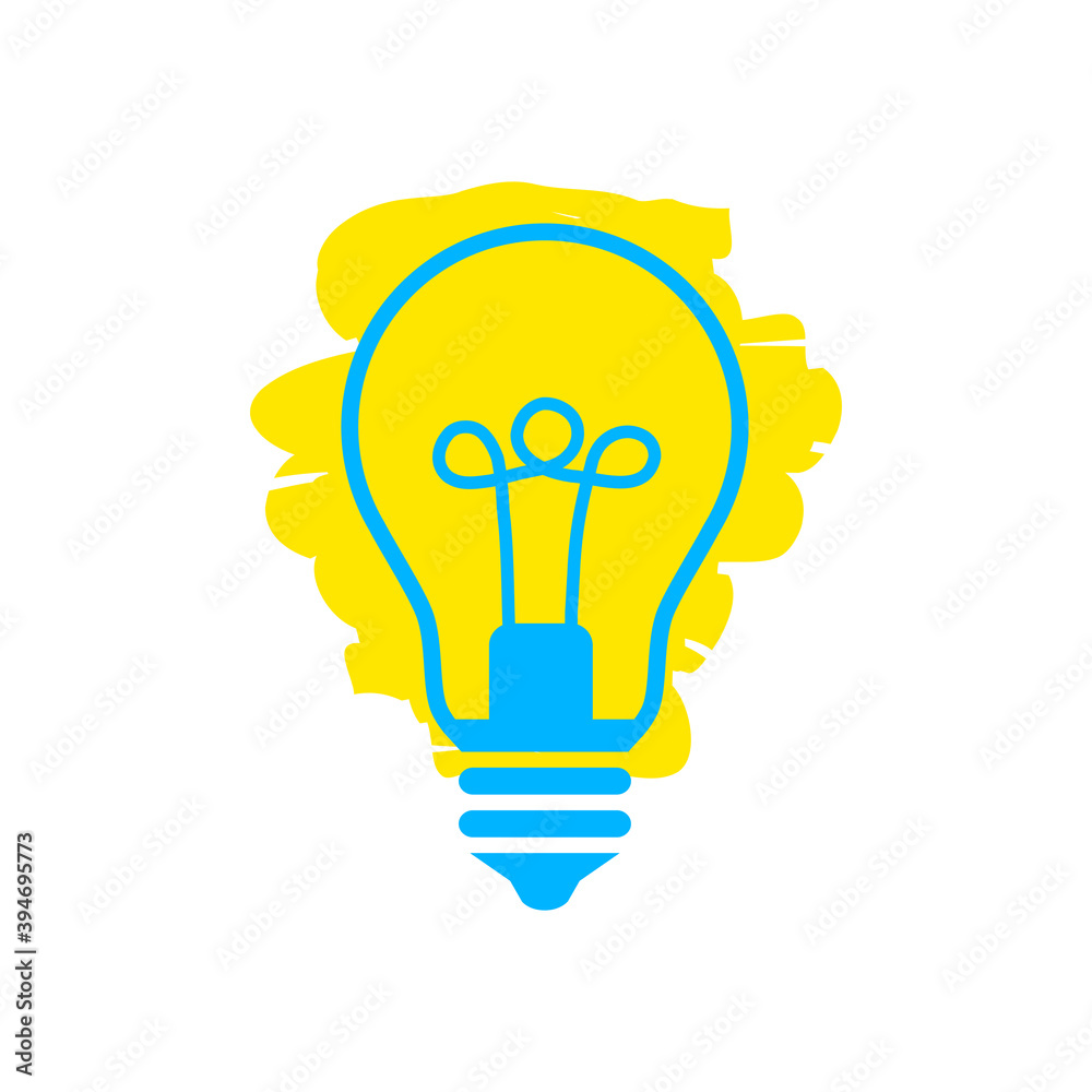 Light bulb vector icon on white background Light bulb vector icon on white background