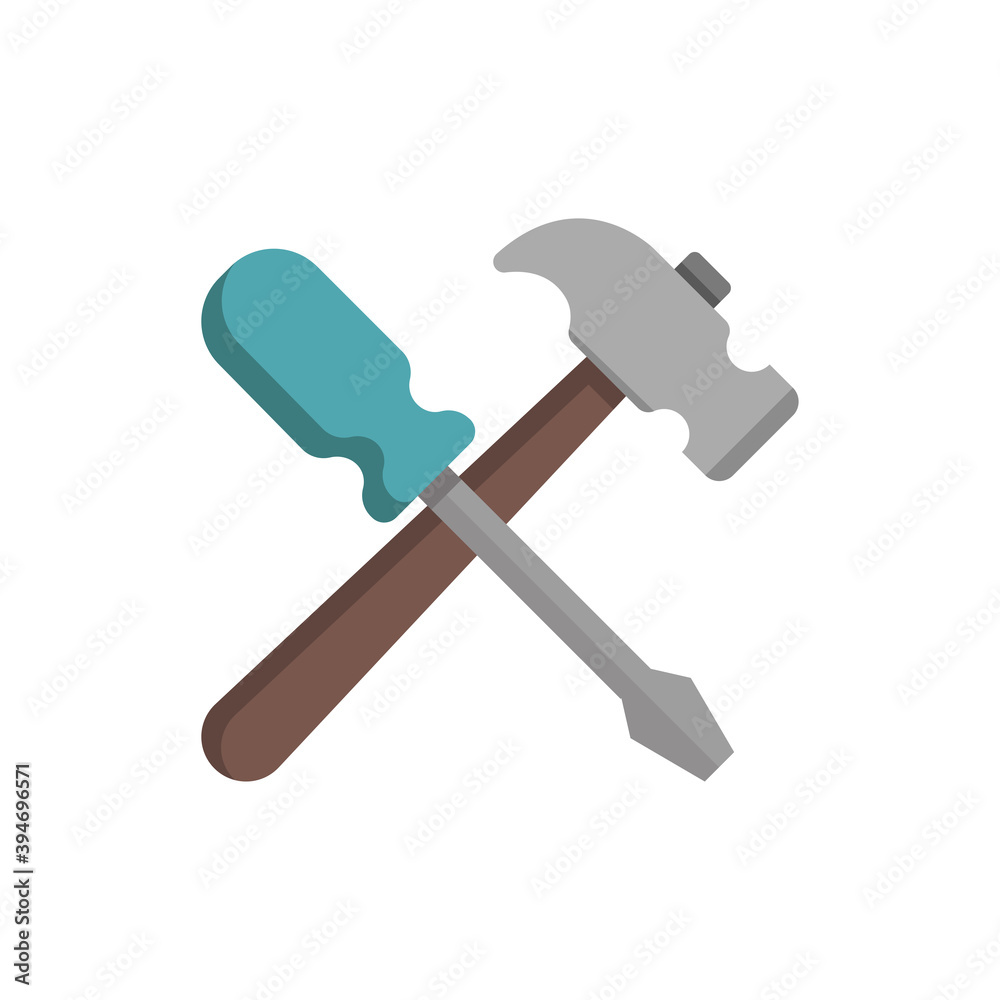 screwdriver and hammer icon design vector template screwdriver and hammer icon design vector template