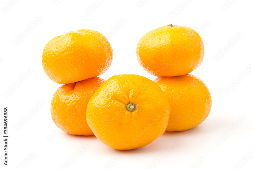 Mandarin-Honey Murcott oranges on white background, Golden orange to celebrate the Chinese festival. Mandarin-Honey Murcott oranges on white background, Golden orange to celebrate the Chinese festival.