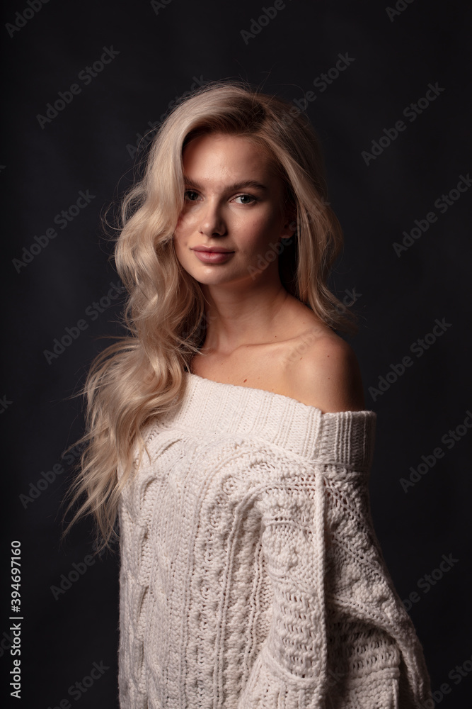 Fototapeta premium studio portrait of a young woman