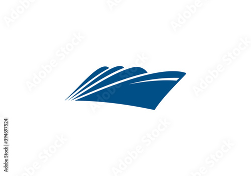 Ship logo, nautical sailing boat icon vector design. Cruise ship Logo Template vector icon illustration design