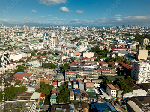 Manila, Philippines - The sprawling skyline of Metro Manila. The view stretches from Manila to Quezon City. photo