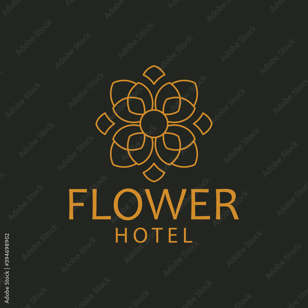Luxury hotel concept logo design