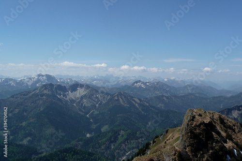 Mountain panorama from Rotwand mountain  Bavaria  Germany