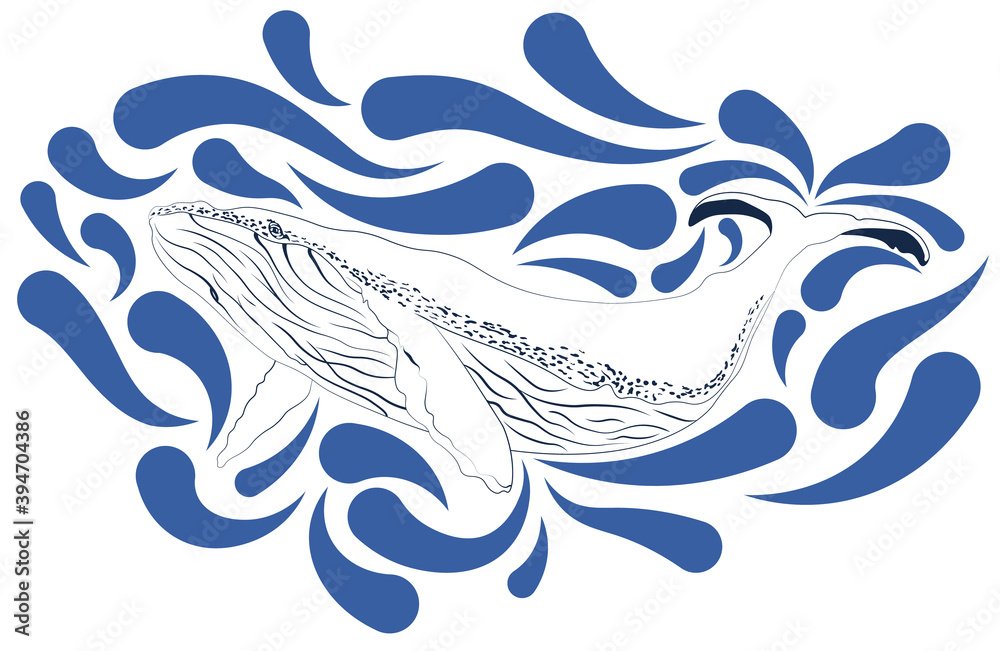 Graphical whale. Grange whale illustration. Sketch. Tattoo art, graphic, t-shirt design, poster design, invitations, greeting cards, posters. Graphical whale. Grange whale illustration. Sketch. Tattoo art, graphic, t-shirt design, poster design, invitations, greeting cards, posters.